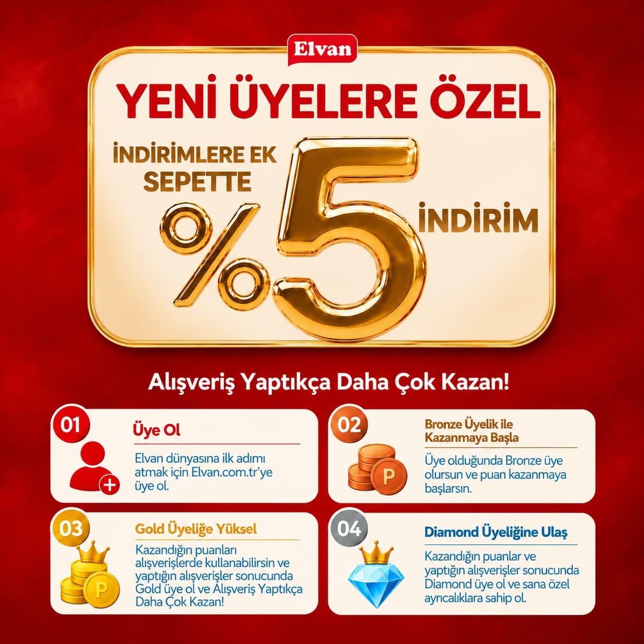 Yeni Üye %5 İndirim