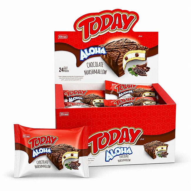 Aloha Çikolatalı Marshmallowlu 35 Gr. 24 Adet (1 Kutu) - 1