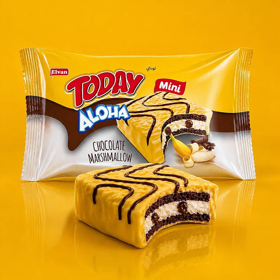 Aloha Mini Banana with Marshmallow 20 Gr. 24 Pieces (1 Box) - 3