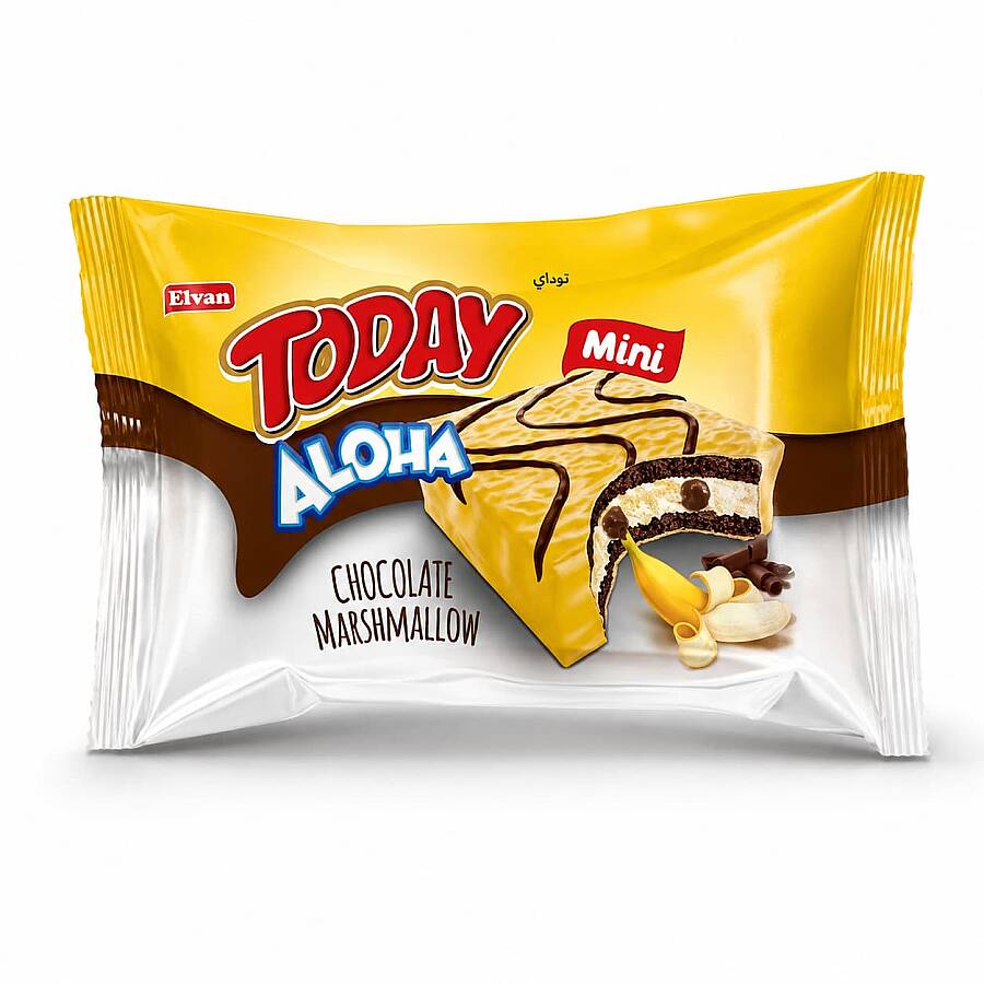 Aloha Mini Banana with Marshmallow 20 Gr. 24 Pieces (1 Box) - 2