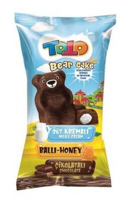 Toto Bear Kek Ballı Süt Kremalı Çikolatalı Kek 40 Gr. 24 Adet (1 Kutu) - 2