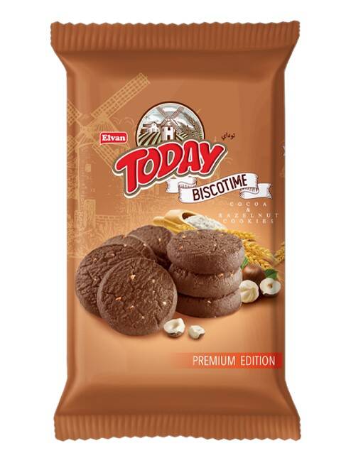 Biscotime Kakaolu Fındık Parçacıklı Kurabiye 250 Gr. (1 Paket) - 1