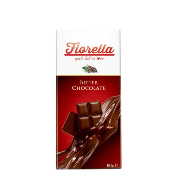 Fiorella Bitter Çikolata Tablet 80 Gr. 10'lu (1 Kutu) - 5