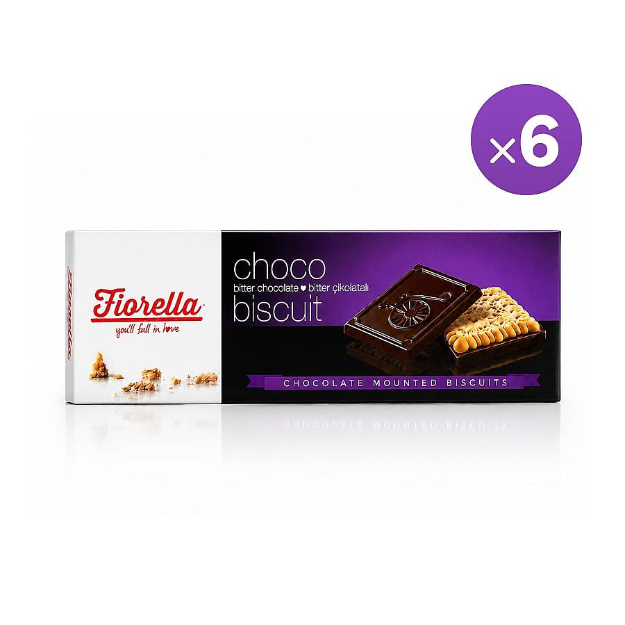 Fiorella Chocobiscuit Bitter Çikolatalı Bisküvi 102 Gr. 6 Adet (1 Kutu) - 2