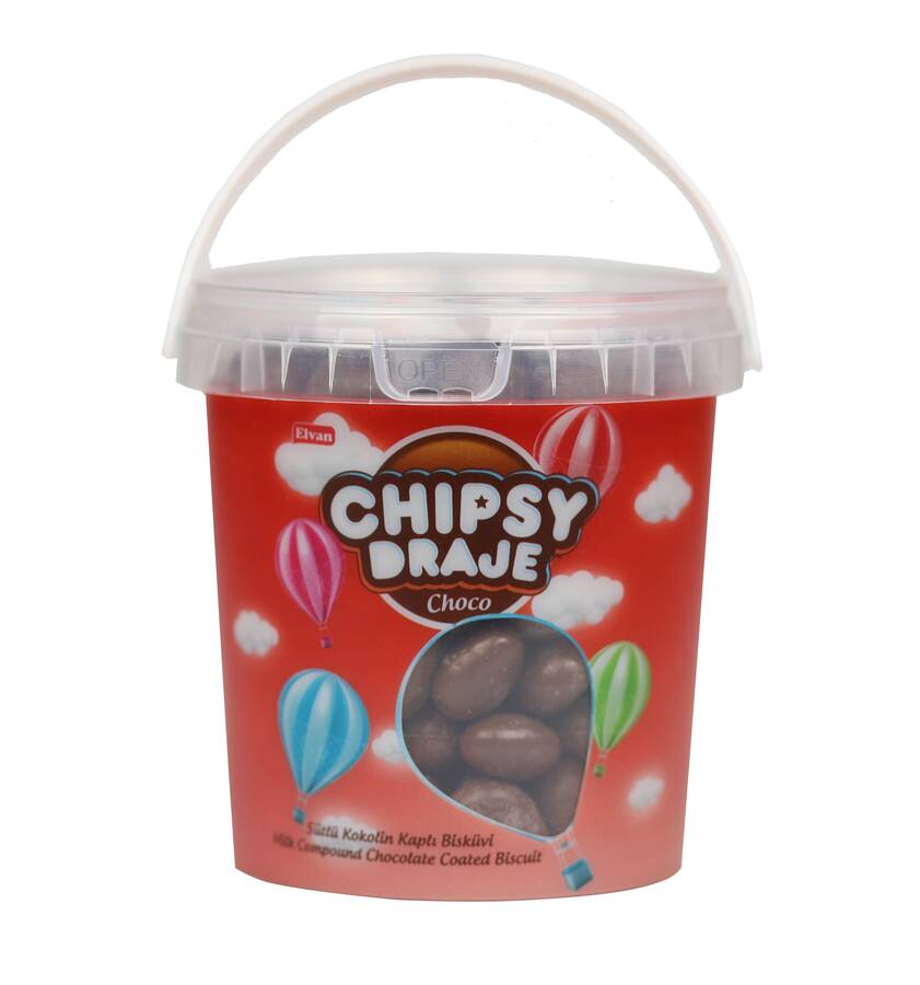 BonBon Chipsy Cocoa Coated Biscuit Dragee 400 Gr. (1 Box) - 1