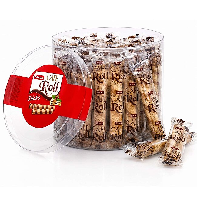 Caferoll Fındıklı 10 Gr. 48 adet (1 Silindir Kutu) - Elvan