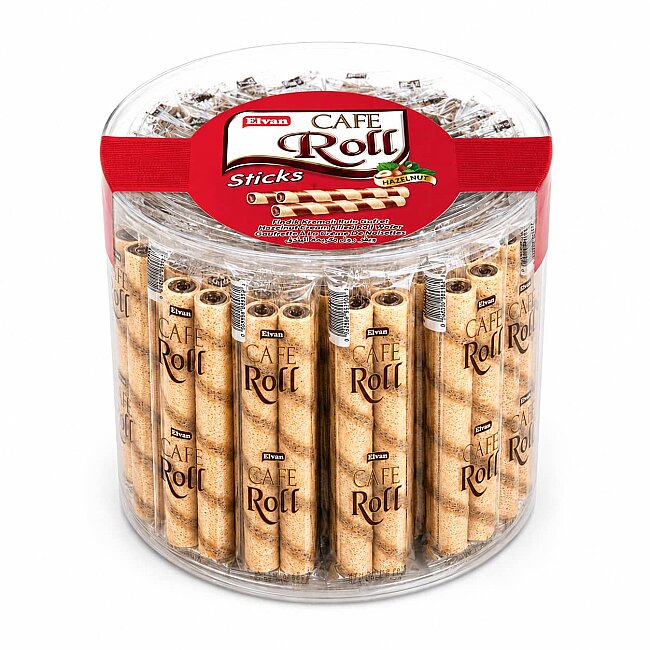 Caferoll Fındıklı 10 Gr. 48 adet (1 Silindir Kutu) - Elvan