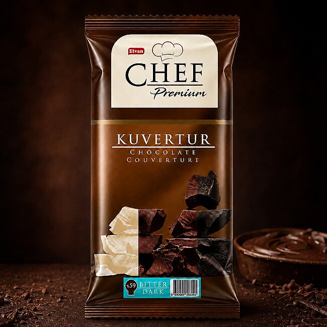 Chef Premium 59 Percent Bitter Mini Couverture 200 Gr. (1pcs) - 2