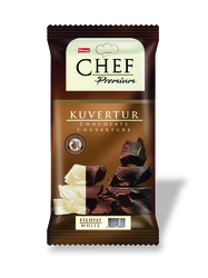 Chef Premium White Chocolate Mini Couverture 200 Gr. (1 Piece) - Elvan
