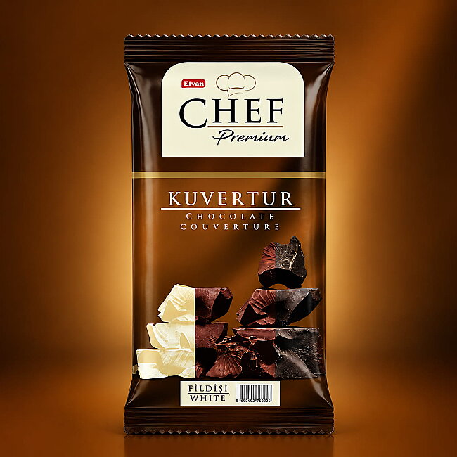 Chef Premium White Chocolate Mini Couverture 200 Gr. (1 Piece) - 2