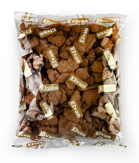 Chipsy Animal Shaped Cocoa Biscuits 200 Gr (1 Bag) - Elvan