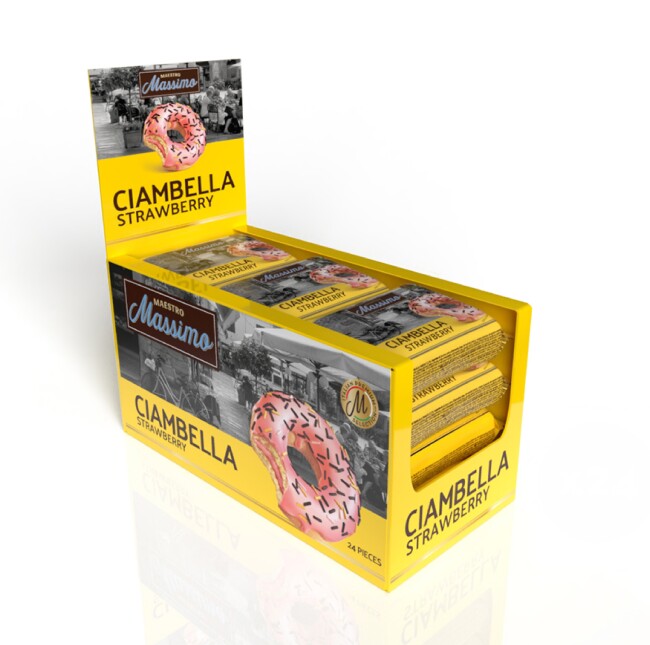 Ciambella Strawberry (Donut Çilekli) 45 Gr. 24 Adet (1 Kutu) - 1