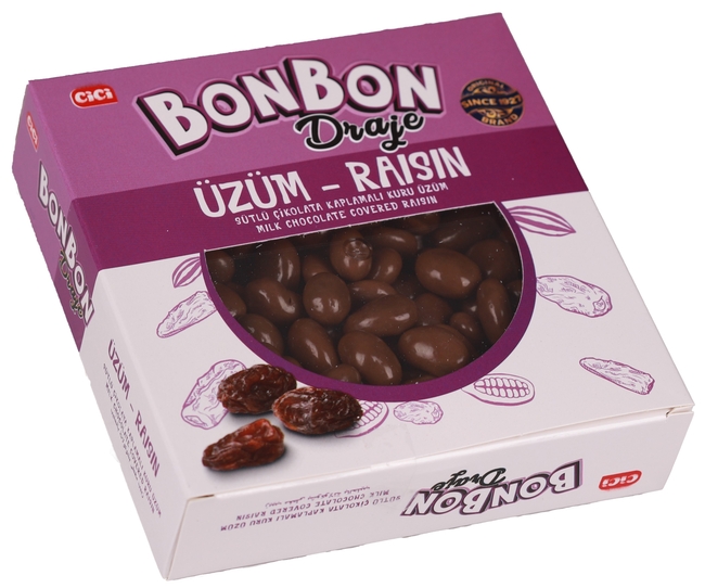 CİCİ - Cici Bonbon Üzüm Draje 200 Gr. (1 Paket)