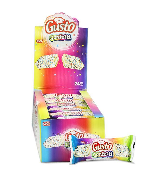 Cici Gusto Confetti Cake 40 Gr. 24 Pieces (1 Pack) - 1