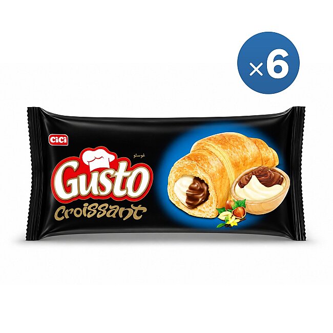 Cici Gusto Croissant Chocolate Vanilla 40 Grams 6 Pieces (1 Box) - 2