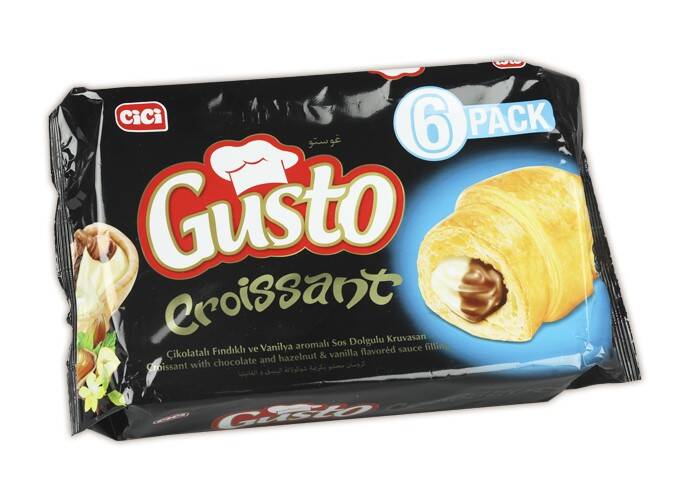 Cici Gusto Croissant Chocolate Vanilla 45 Gr. 6 Pieces (1 Box) - 3