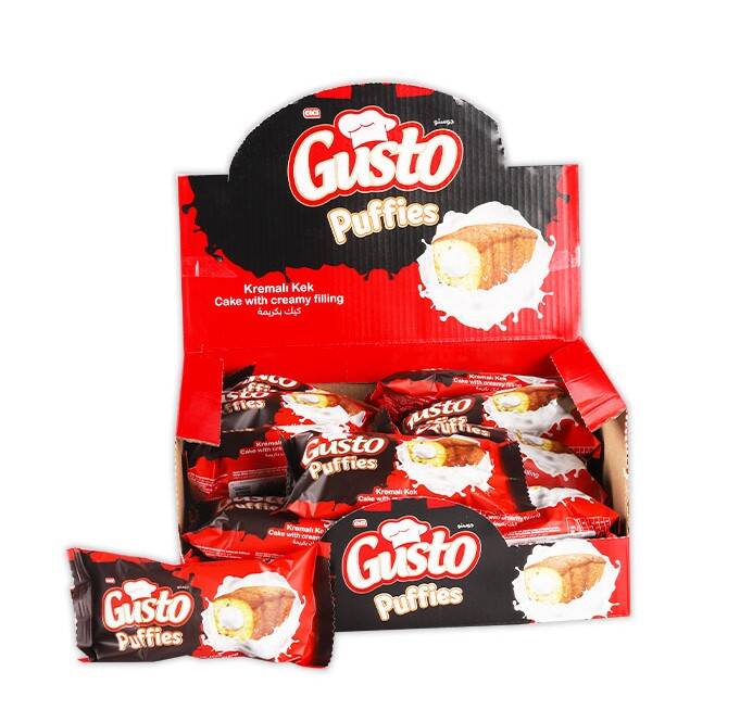 Cici Gusto Puffies Sütlü Kek 35 Gr. 24 Adet (1 Kutu) - 1