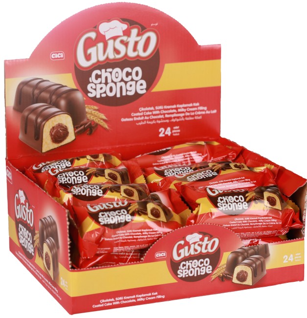 Cici Gusto Sponge Cake Çikolatalı 40 Gr. 24 Adet (1 Paket) - Cici