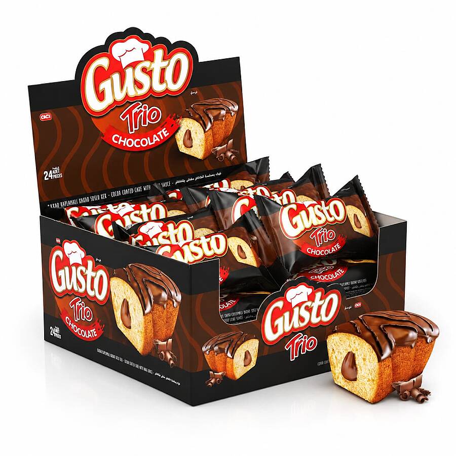 Cici Gusto Trio Çikolatalı 40Gr.24 Adet (1 Kutu) - 1