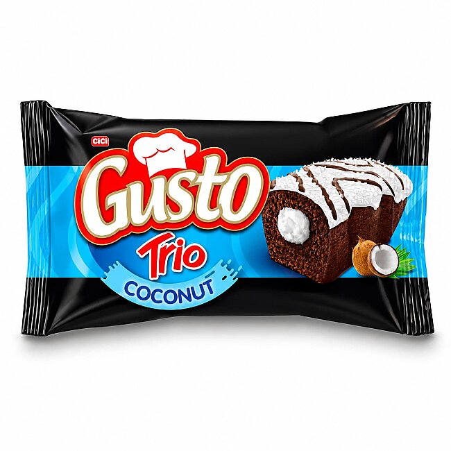 Cici Gusto Trio Hindistan Cevizli Aromalı ve Kakaolu 40Gr.24 Adet (1 Kutu) - 2