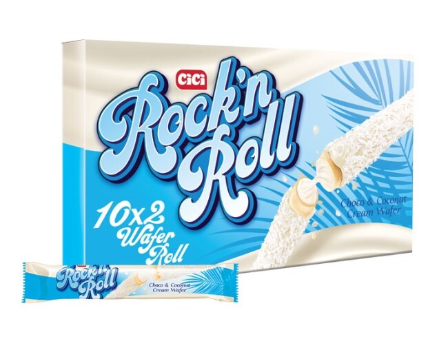 Cici Rock'n Roll Beyaz Kakao Kaplamalı Gofret 10 Paket (1 Kutu) - CİCİ