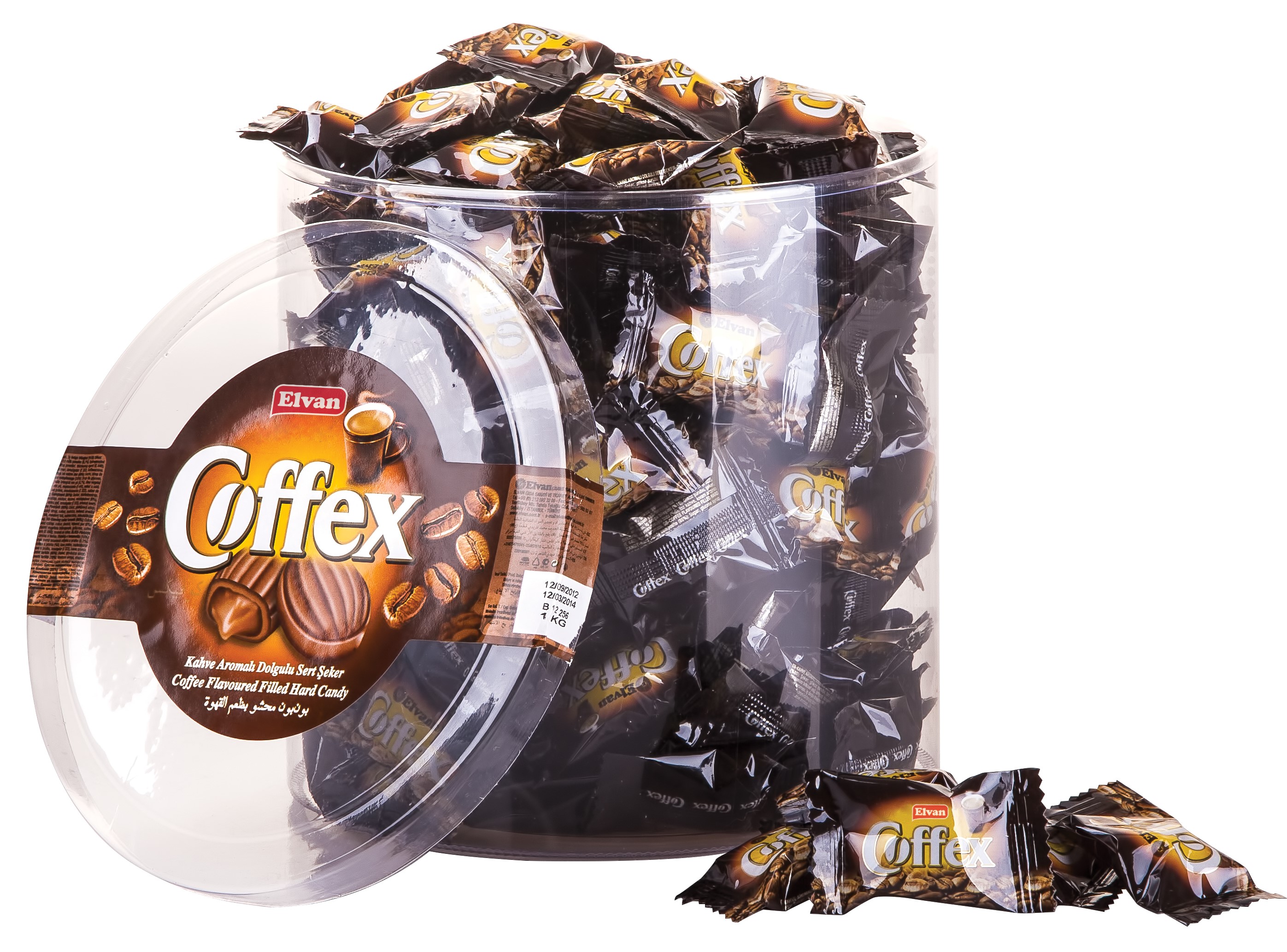 Coffex Kahveli Şeker 1000 Gr. Silindir 8 Adet (1 Koli)
