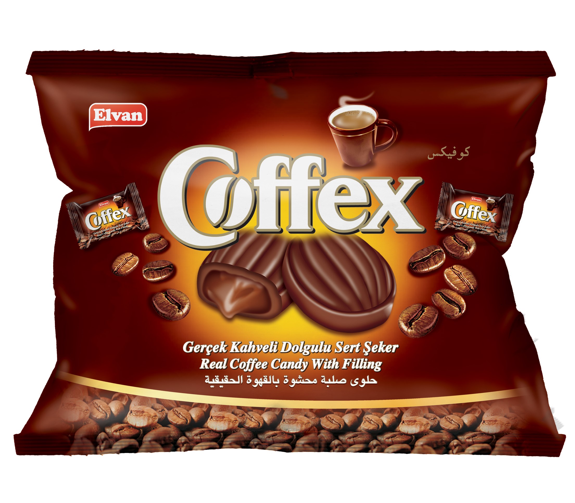 Coffex Kahveli Şeker 300 Gr. Poşet 12 Adet (1 Koli)