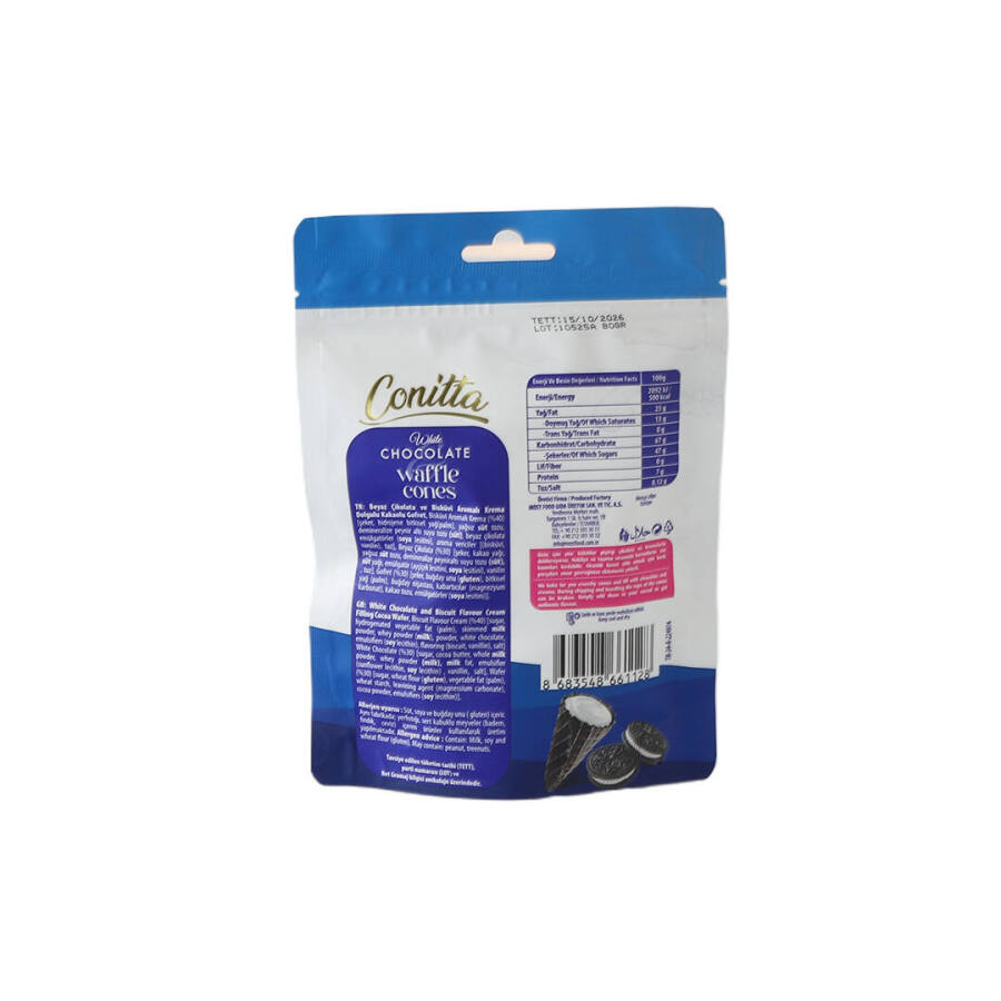 Conitta Beyaz Çikolata ve Kakaolu Gofret 80 Gr. (1 Paket) - 2