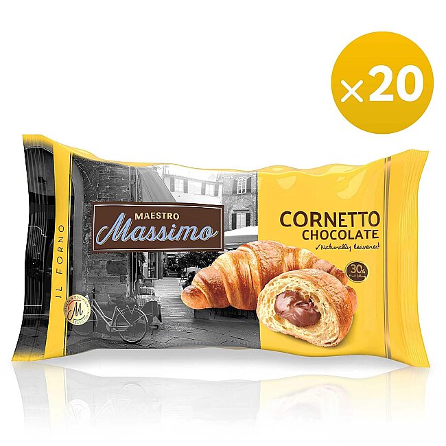 Cornetto Chocolate (Kruvasan Çikolatalı) 45 Gram 20 Adet (1 Kutu) - Maestro Massimo
