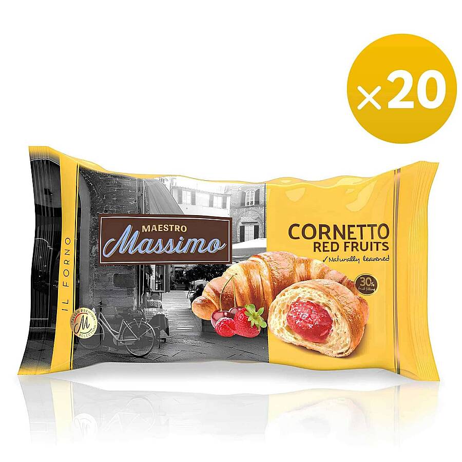 Cornetto Red Fruits (Red Berry Croissant) 45g 20 Pieces (1 Box) - 1