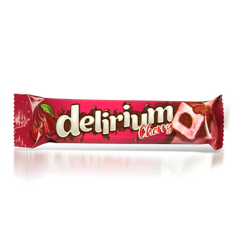 Delirium Sütlü Çikolatalı Marshmallowlu Vişneli Bar 28 Gr. 24 Adet (1