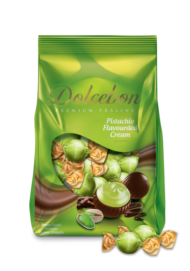 Dolcebon Antep Fıstıgı Aromalı Praline 1000 GRX8 (1 Koli)