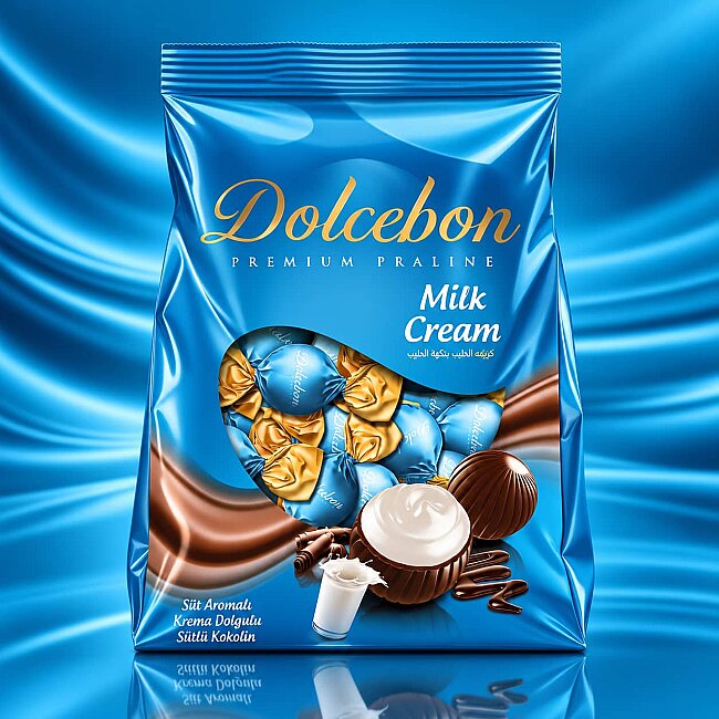 Dolcebon Premium Praline with Milk Flavored Filling 1000 Grams (1 Kilo) 
