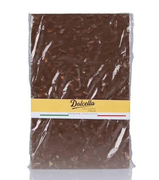 Dolcella Antep Fıstıklı Tablet Çikolata 500 Gr. (1 Paket) - 1