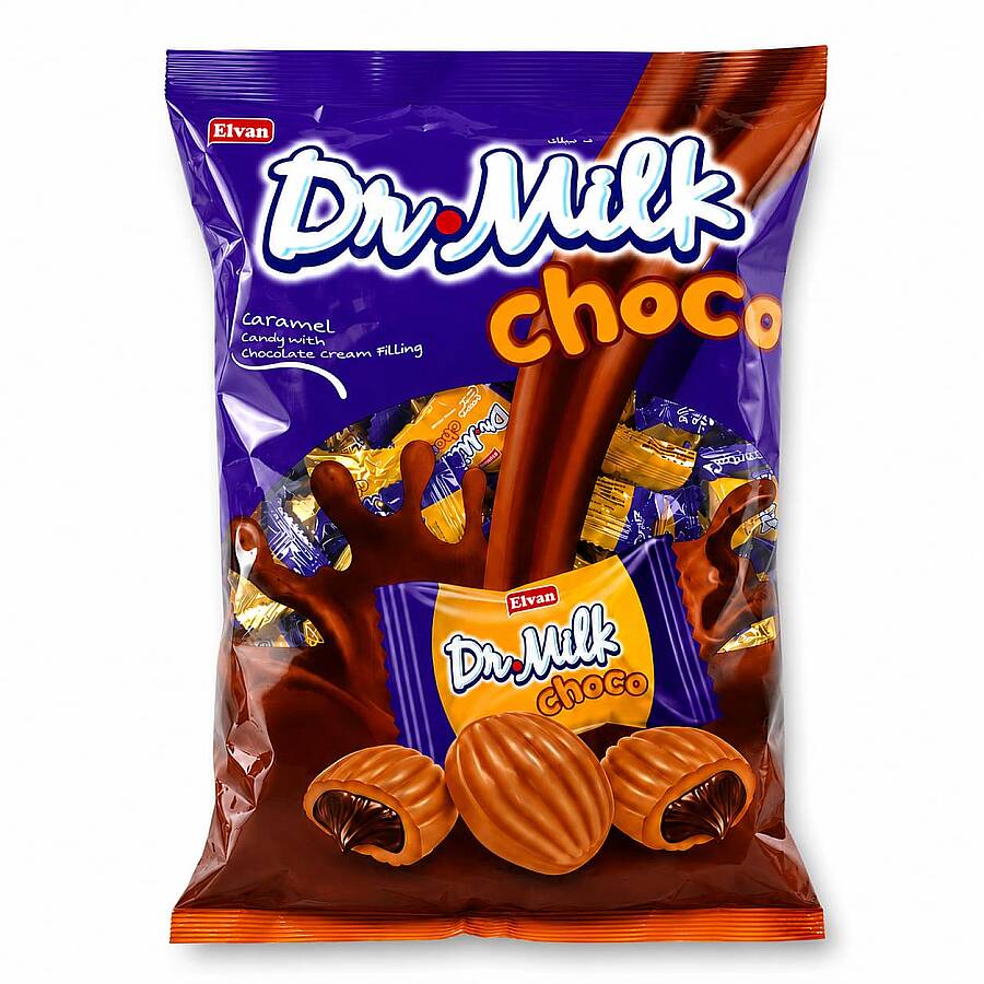 Dr. Milk Choco Caramel Candy 1000 Gr. (1 Bag) - 1