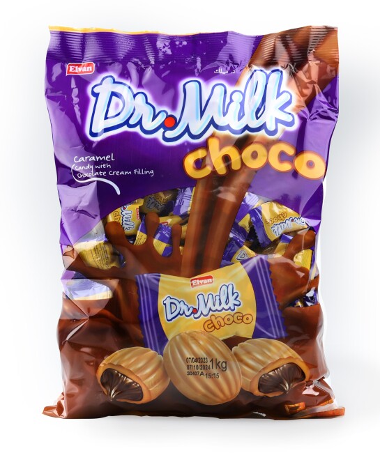 Dr. Milk Choco Karamelli Şeker 1000 Gr. (1 Poşet) - Elvan