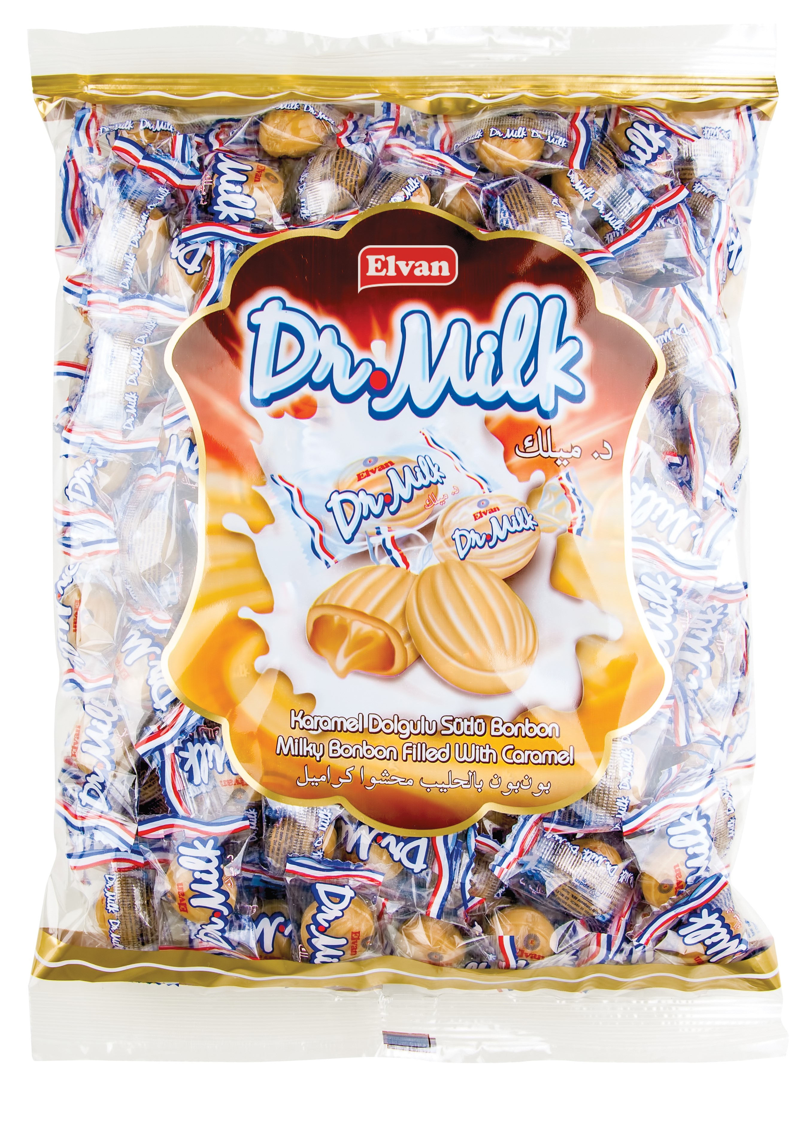Dr. Milk Karamelli Şeker 1000 Gr. Poşet 8 Adet (1 Koli)