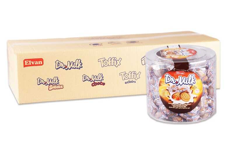Dr. Milk Karamelli Şeker 1000 Gram 8 Kutu (1 Koli)