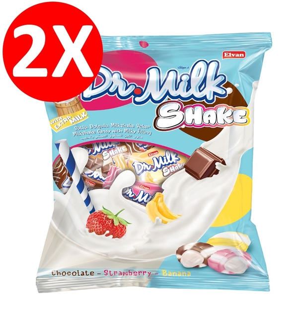 Elvan - Dr. Milk Shake Mix Şeker 300 Gr. 2 li Paket