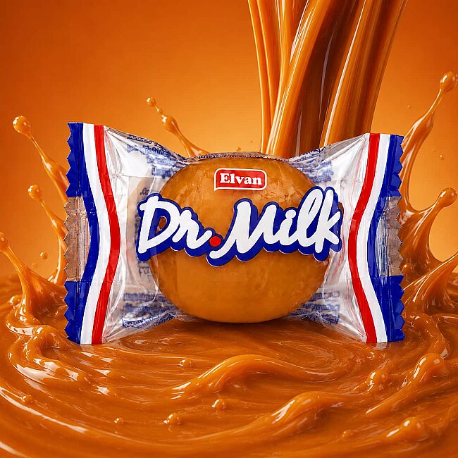Dr. Milk Karamelli Şeker 1000 Gr. Silindir (1 Kutu) - 4