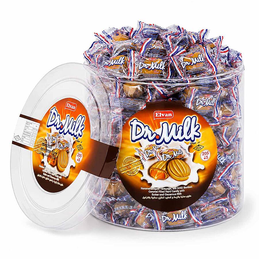 Dr. Milk Karamelli Şeker 1000 Gr. Silindir (1 Kutu) - 1