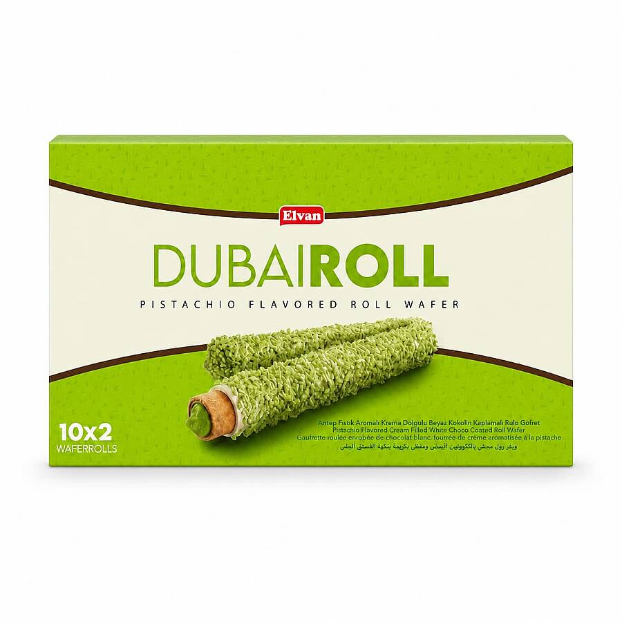 Elvan Dubai Roll Gofret 18 Gr. 10 Adet (1 Kutu) - 2