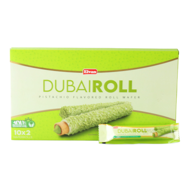 Elvan Dubai Roll Gofret 18 Gr. 10 Adet (1 Kutu) - Elvan