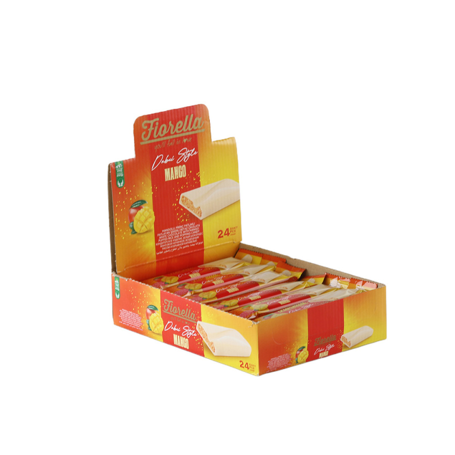 Fiorella Dubai Mangolu Pirinç Patlaklı Beyaz Çikolata 30 Gram 24 Adet (1 Kutu) - 3