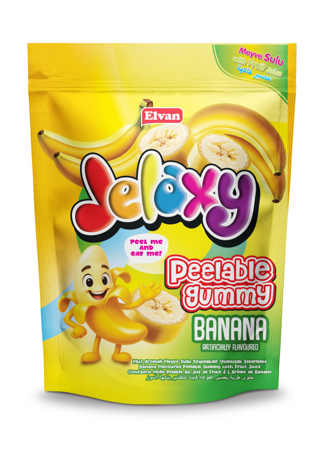 Jelaxy Peelable Muz Aromalı Soyulabilir Yumuşak Şekerleme 65 Gram 12 Adet (1 Kutu) - 1