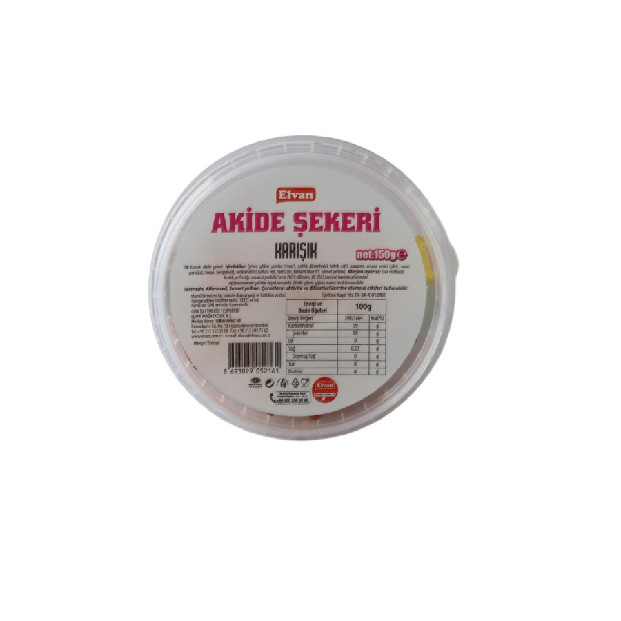 Elvan Karışık Aromalı Akide Şekeri 150 Gr. (1 Kutu) - 2