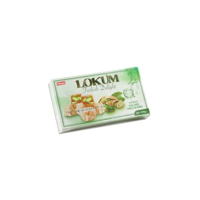 Elvan Antep Fıstıklı Lokum 450 Gr (1 Paket) - Elvan