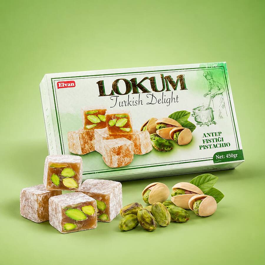 Elvan Antep Fıstıklı Lokum 450 Gr (1 Paket) - 2