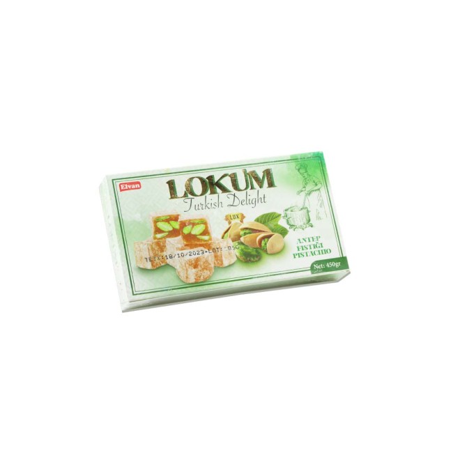 Elvan Antep Fıstıklı Lux Lokum 450 Gr. (1 Paket) - Elvan