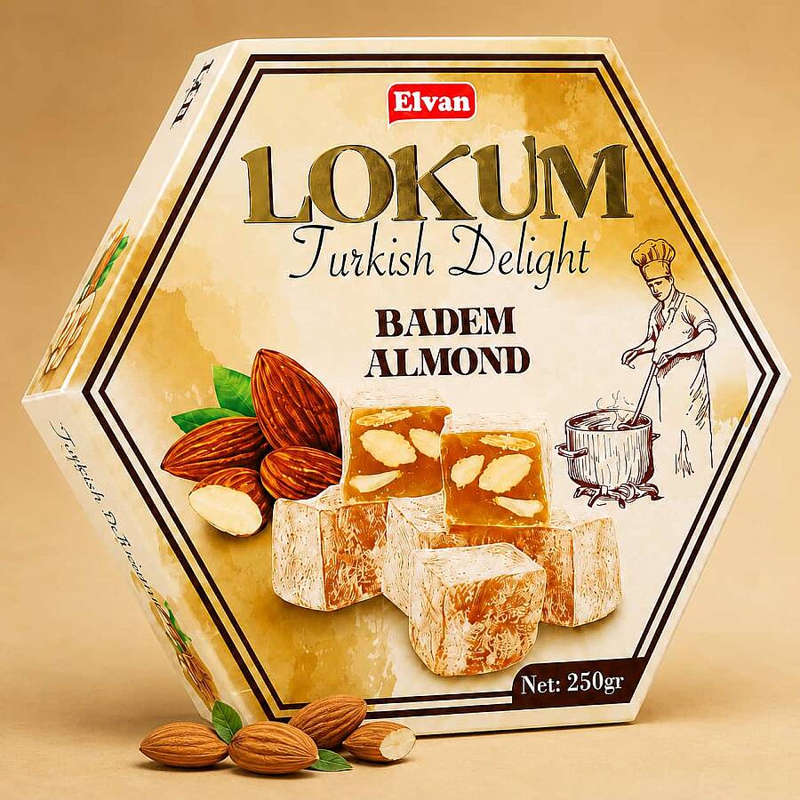 Elvan Bademli Lokum 250 Gr. ( 1 Paket) - 2